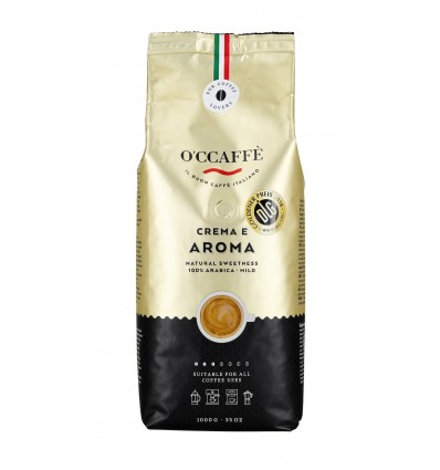 Zrnková káva O'ccaffé Crema e Aroma 100% Arabica