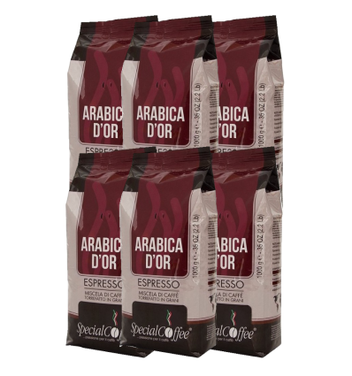 Zrnková káva SpecialCoffee Arabica d’OR 100% arabica 6 x 1 Kg